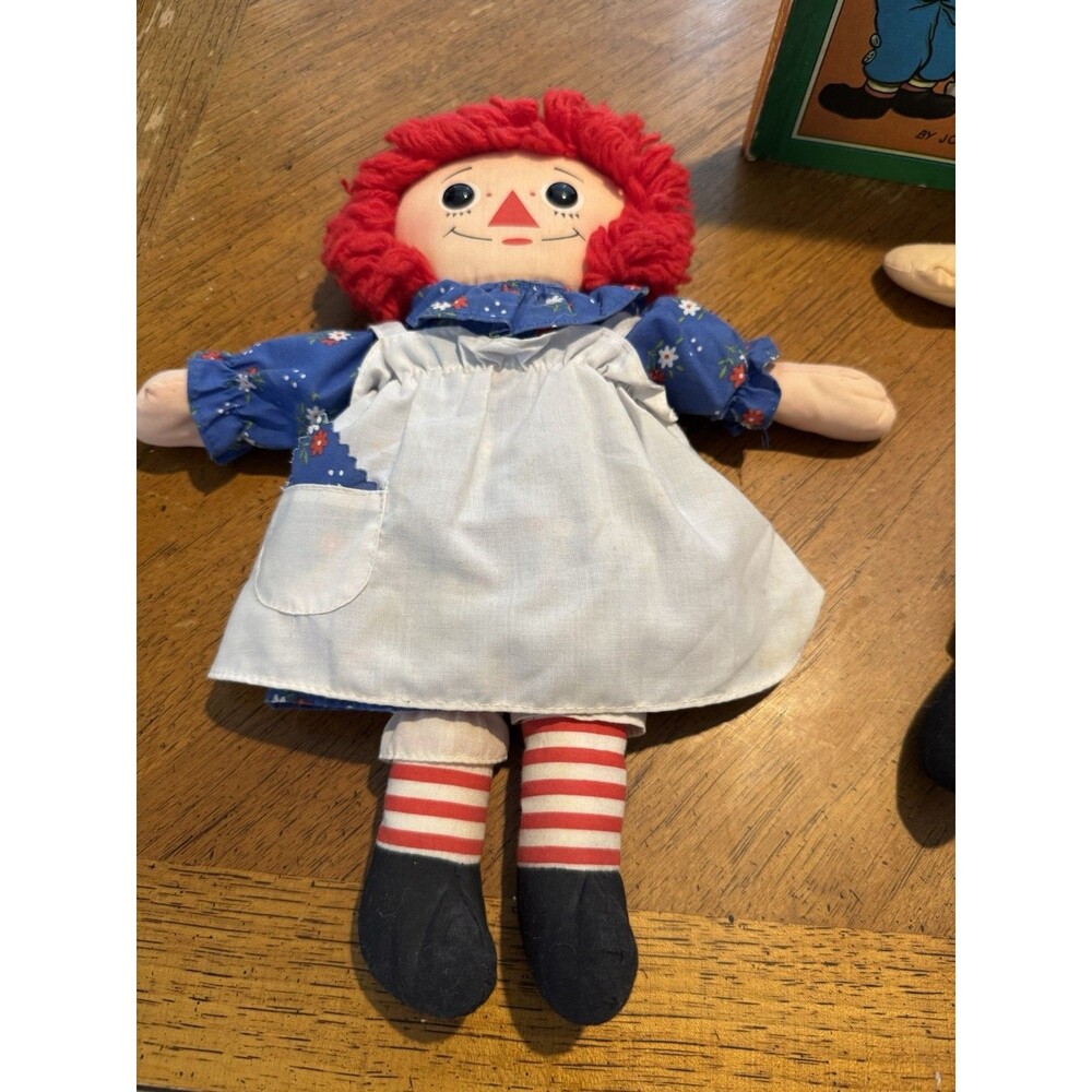 Playskool Vintage 1987 Raggedy Ann & Andy 12” Vintage And 1960 Book J GRUELLE - Picture 9 of 16